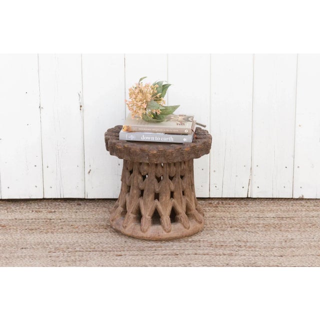Oxidized Wood African Ceremonial Stool For Sale - Image 9 of 10