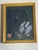 Abstract Moon Harden Series acrylic on paper by Elia in gold tone profiled frame under glass.