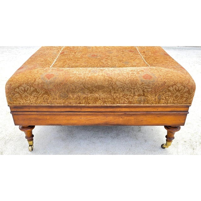 Hickory Chair Company Alex Cocktail Ottoman Coffee Table on Casters For Sale - Image 12 of 12
