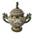 Vintage Majolica Style Covered Tureen With Gnomes and Wing Gryphon Handles For Sale
