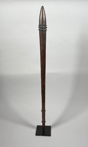 Aboriginal war club with a skull, Queensland, Australia. Oceania