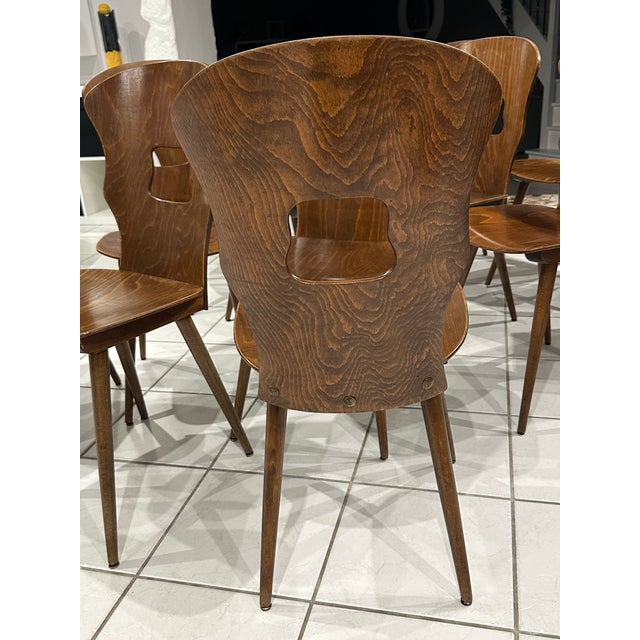 1970s Vintage Bistro Dining Chairs from Baumann, 1970s, Set of 8 For Sale - Image 5 of 18