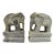 Mid 20th Century Heavy Solid Carved Stone Elephant Bookends - a Pair For Sale