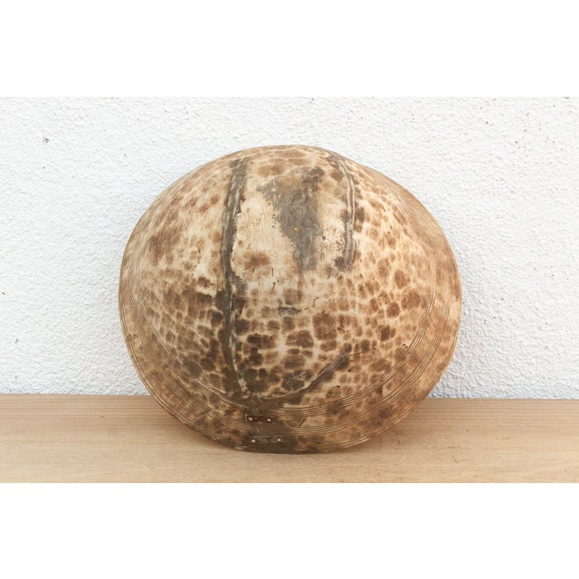 Metal Metal Strapped African Dough Bowl For Sale - Image 7 of 8