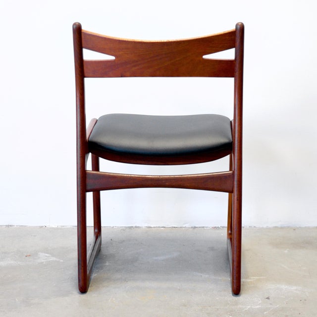 1960s Danish Teak Set of 6 Newly Restored & Upholstered Dining Chairs For Sale - Image 11 of 15