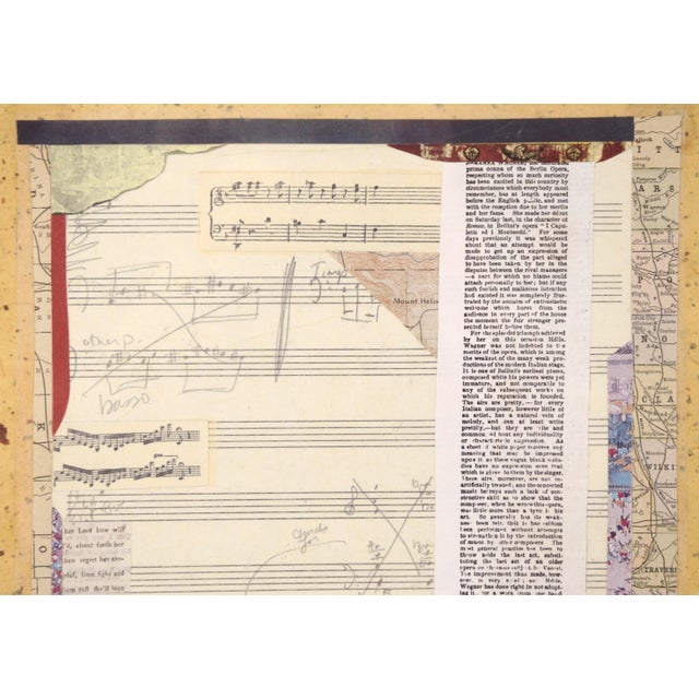 1990s "From Grief I Cannot Measure" Mixed-Media Collage Composition by Graham Moody, Framed For Sale - Image 4 of 12