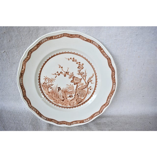 White 1930s Furnivals Quail Plate For Sale - Image 8 of 8