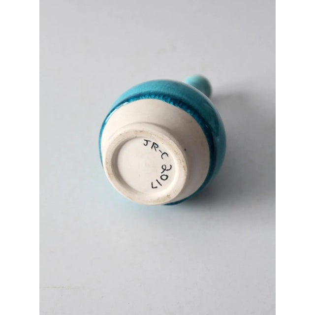 Ceramic Studio Pottery Bottle Neck Bud Vase For Sale - Image 7 of 8