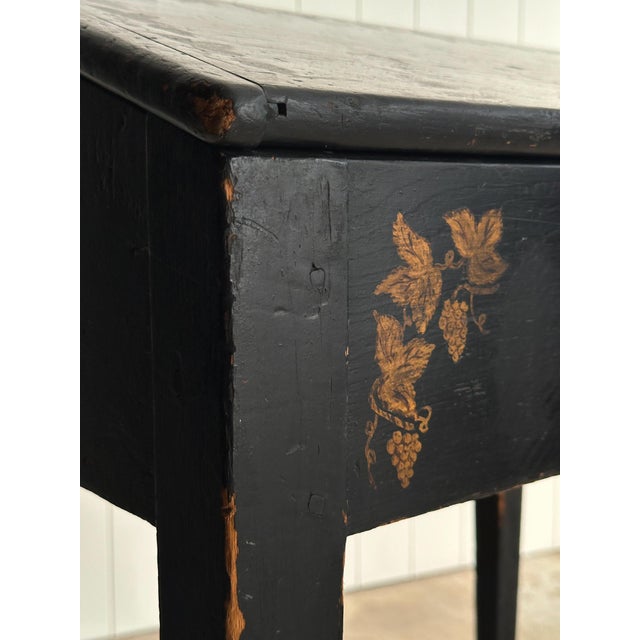 Early American Painted Slant-Front Desk With Stenciled Decoration, C. 1800 For Sale - Image 14 of 16