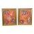 1970s Charming Pair of Colourful Abstract Mixed Media Paintings Framed For Sale