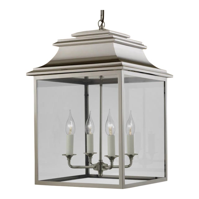 MAYFAIR LANTERNS - Clear Led Candle Lamps Recommended. - Material: STEEL WITH CRYSTAL Finish: Polished Nickel