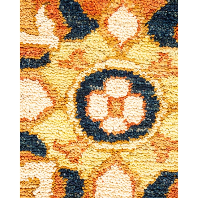 Traditional Eclectic, One-of-a-Kind Hand-Knotted Area Rug in Orange, 9' 0" x 11' 10" For Sale - Image 3 of 8