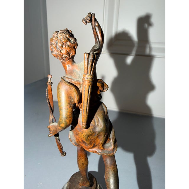 Antique Diana the Huntress Miniature Bronze Sculpture After Rancoult For Sale - Image 4 of 12