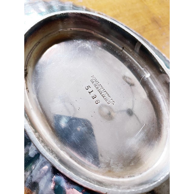 Metal Antique Silver Plated Pennsylvania Railroad Pedestal Serving Dish For Sale - Image 7 of 7