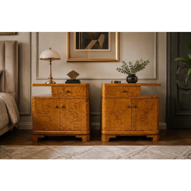 Vintage Polish Art Deco Nightstands, 1930, Set of 2 For Sale - Image 12 of 12