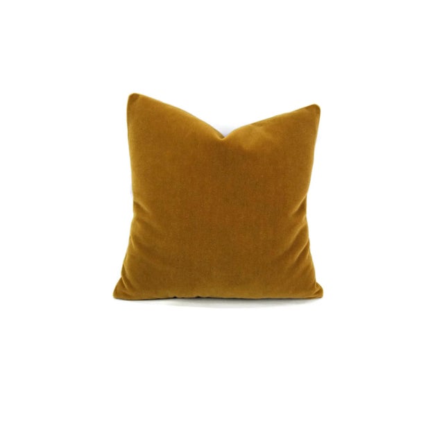 Not Yet Made - Made To Order S. Harris Ankara Mohair Amber Velvet Pillow Cover - 20” X 20” For Sale - Image 5 of 5