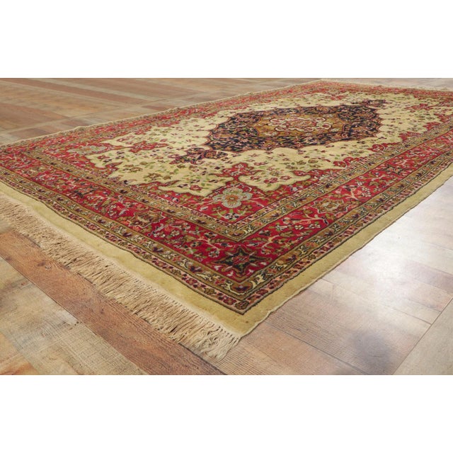 Red Late 20th Century Vintage Indian Rug, 06'03 X 10'08 For Sale - Image 8 of 11