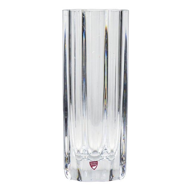 Crystal Vase from Orrefors, Sweden, 1990s For Sale