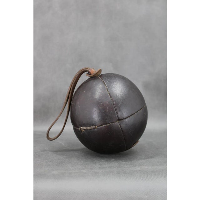 1940s Leather Boxing Ball, Czechoslovakia, 1940s For Sale - Image 5 of 9