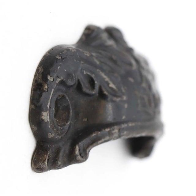 Early 20th Century Pair of Antique 4 In. Victorian Cast Iron Bin Drawer Pulls For Sale - Image 5 of 5