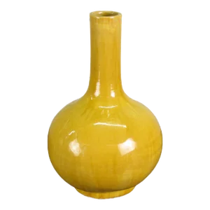 Yellow Long Neck Vase