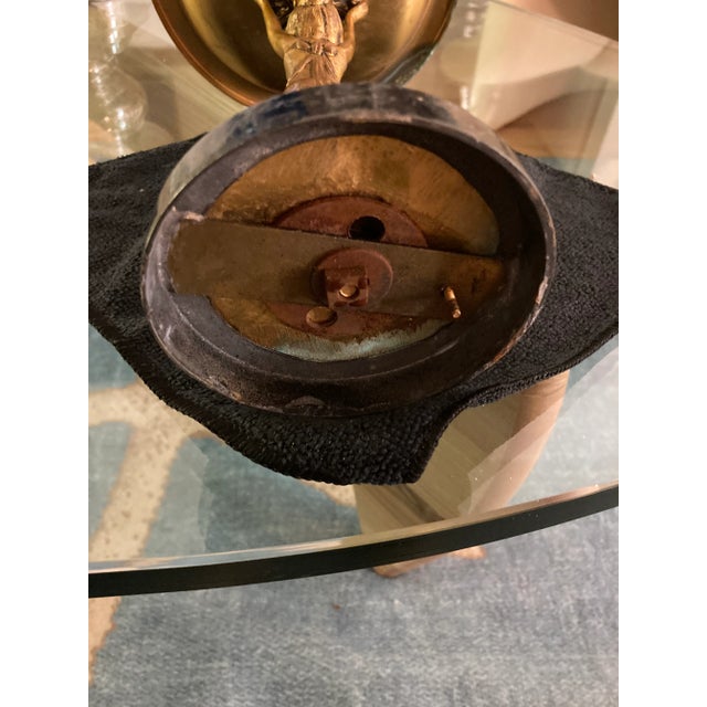 Metal Antique Late 19th Century Brass Art Nouveau Woman Holding a Bowl For Sale - Image 7 of 12