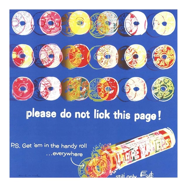 2004 Andy After Warhol Ads: Life Savers Blue Lithograph For Sale