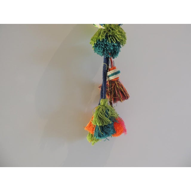 Indian Indian Woven Christmas Tree Ornament With Hanging Tassels For Sale - Image 3 of 5