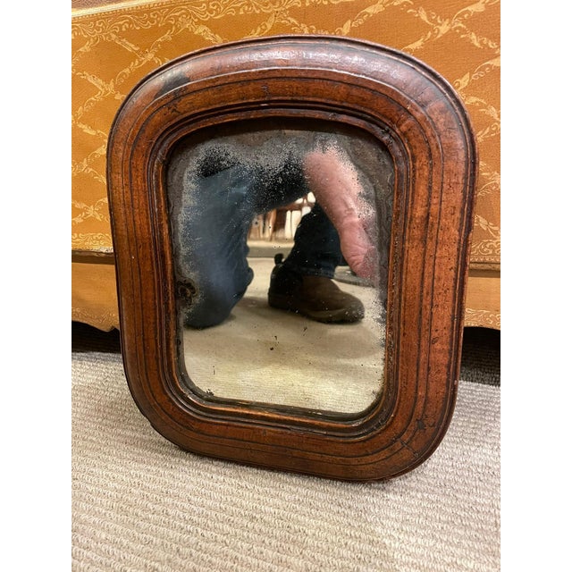 Wood 17th Century English Walnut Mirror With Original Glass, Small Scale For Sale - Image 7 of 12