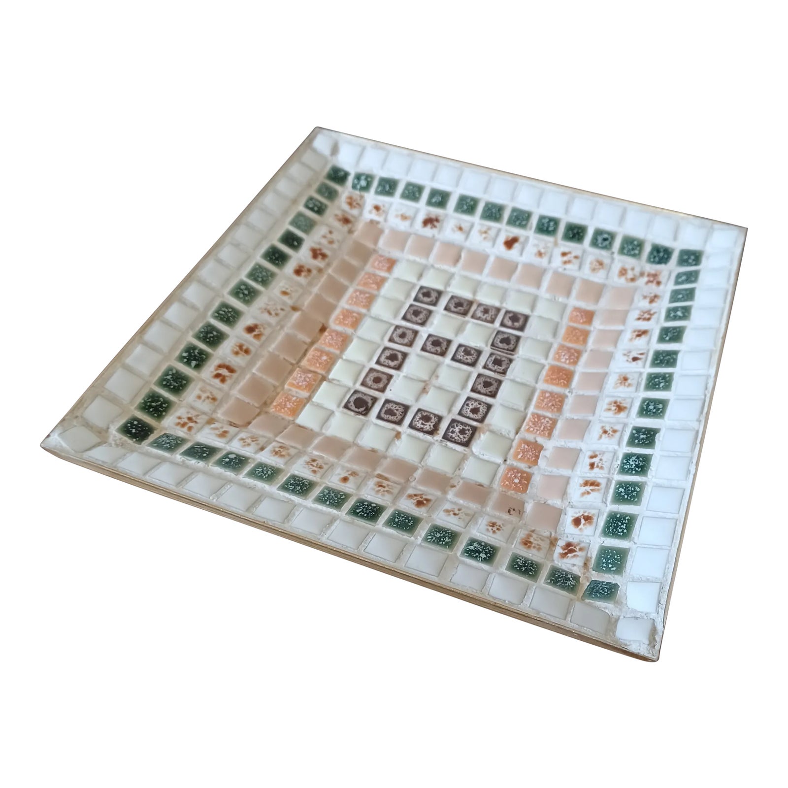Vintage Hand Crafted Mosaic Tile Plate / Ashtray Chairish