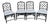 Set of 4 Hollywood Regency Ebonized Faux Bamboo Dining Side Chairs For Sale
