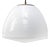 Mid-Century White Opaline Glass Ceiling Lamps with Brass Top by Philips, Holland For Sale