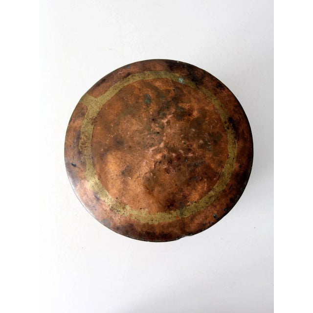 Antique Hammered Copper Cauldron For Sale - Image 9 of 10