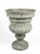 1990s Large Neoclassical Scalloped Green Marble Garden Urn Planter For Sale - Image 5 of 12
