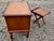 Side Table With Storage of Four Folding Serving Tray Stands Solid Birchwood For Sale - Image 10 of 13