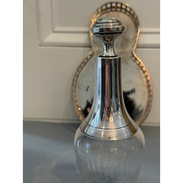 Antique French Sterling Apertif Set With Silver Plate Gallery Tray, 7pc Set For Sale - Image 10 of 15