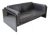 Black Lacquered Wood and Leather Two-Seater Sofa by Kazuhide Takahama for Gavina, 1970s For Sale