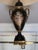 Metal Vintage Remington Urn Table Lamp With Hunting Scene and Guilt Handles For Sale - Image 7 of 11