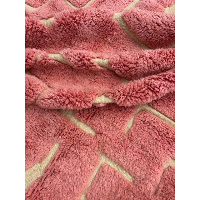 Pink Beni Mrirt Mosaic Pattern Rug, 2010s For Sale - Image 6 of 12