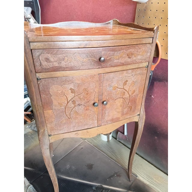Very rare set of two french Louis XV style nightstands. Can also be used as sofa ends, side tables, lamp holder…. Parisian...
