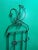 Vintage Black Metal Rooster Wall Hanging Plate Holder For Sale - Image 4 of 5