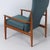 Grete jalk france & søn armchair from the 1960s, a rare high-back version with an elegant teak frame and green upholstery....