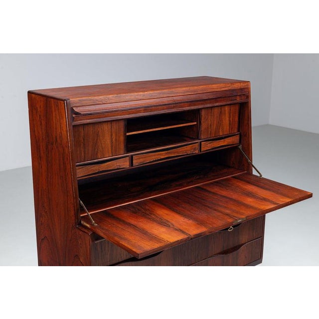 Secretaire in Santos Rosewood by Erling Torvits for Klim Mobelfabrik, Denmark, 1960 For Sale - Image 10 of 18