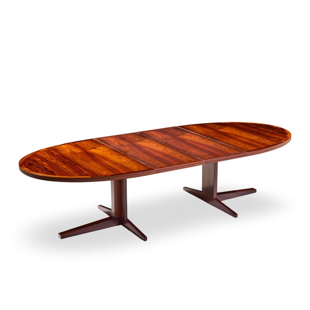 John Mortensen for Heltborg Møbler Mid Century Danish Rosewood Expanding Dining Table With 2 Leaves For Sale - Image 13 of 13