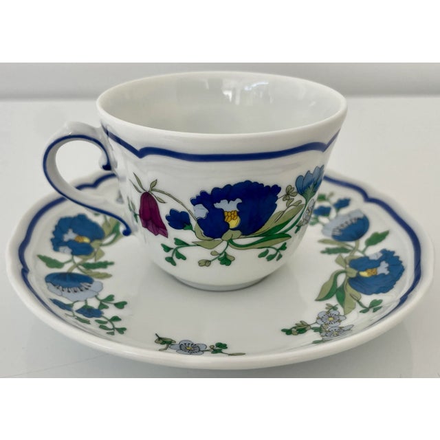 1990s Italian Porcelain Espresso Coffee Set "Lerici" by Richard Ginori 1735 for 10 People For Sale - Image 5 of 10