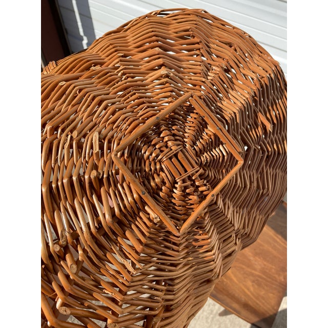 Vintage French Style Wicker Flower Basket Chairish