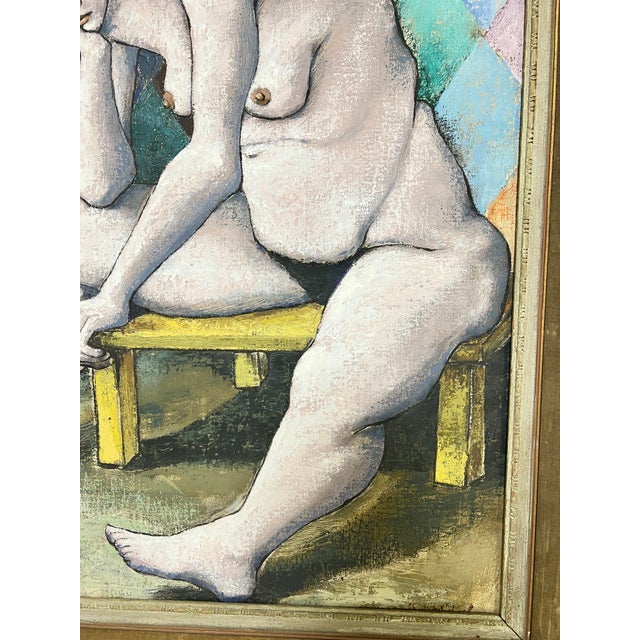 Mid-Century Modern C. 1950s Wallace Michael Figurative Expressionist Nude For Sale - Image 3 of 7