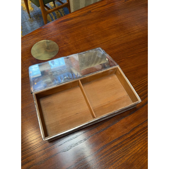 1960s Rectangular Wood Box With Smoked Glass Lid For Sale In Los Angeles - Image 6 of 7