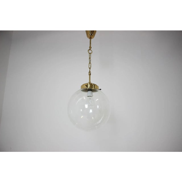 Large Vintage Czech Glass Pendant, 1970s For Sale - Image 8 of 10