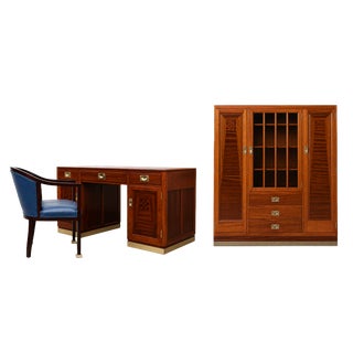 Art Nouveau Gentlemans Study by Julius & Josef Herrmann for Maximilian Rossipaul, 1911, Set of 3 For Sale